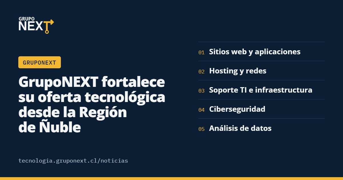 GrupoNEXT fortalece su oferta tecnológica desde la Región de Ñuble