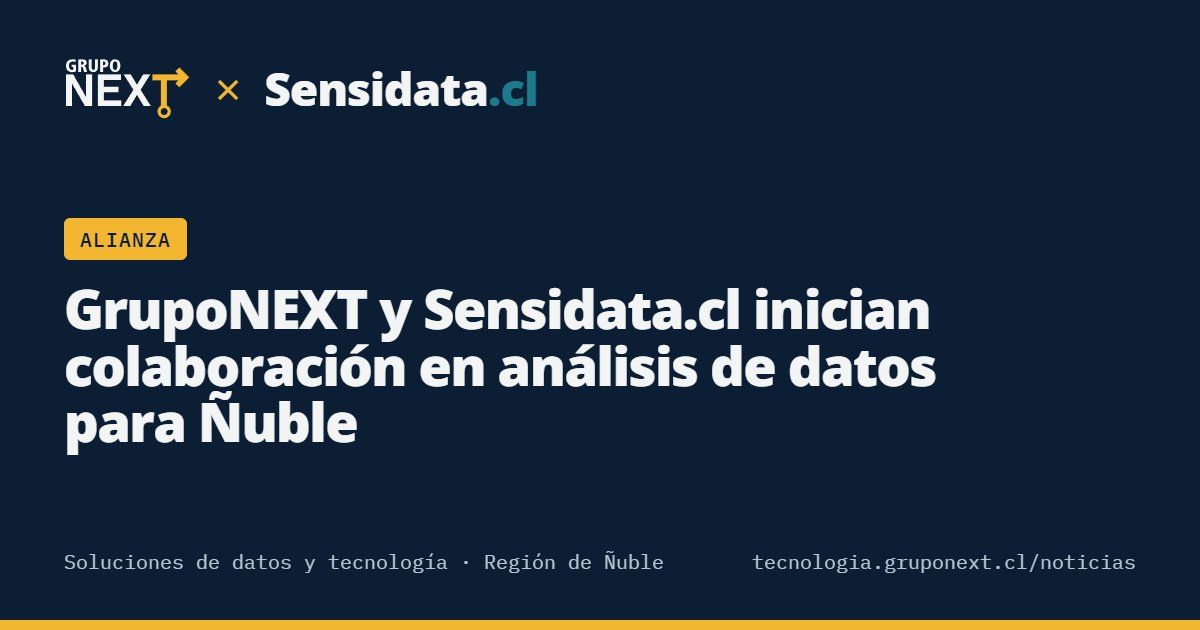 GrupoNEXT y Sensidata se unen para impulsar el análisis de datos en Ñuble